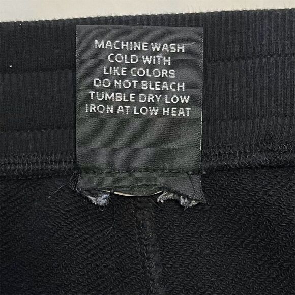 RING of FIRE Unisex Black Joggers Sweatpants Size Large Casual Elastic Waistband - Picture 12 of 12